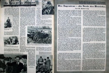 Volkswagen "Arbeitertum" 1942 Magazine with  Porsche Story (7215)